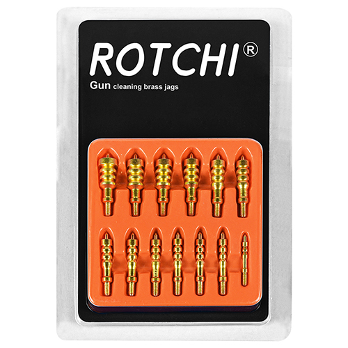 13개 팩 총 청소용 황동 재그 세트, 블리스 터 카드 패키지