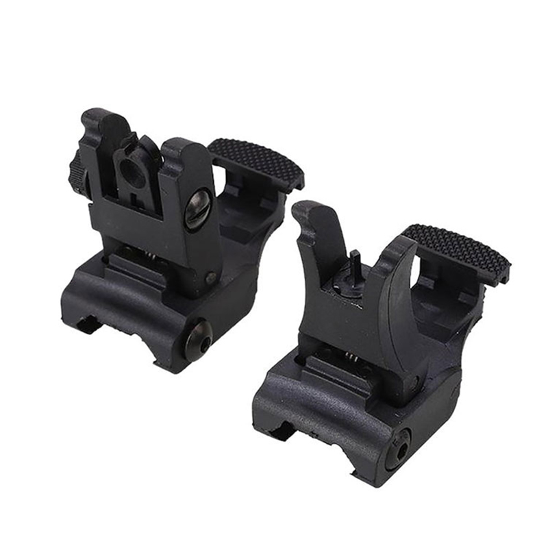 AR-15 신속한 전술 전면 및 후면 AR15 부품 플립 업 백업 시력 세트 AR 15 사냥용 명소