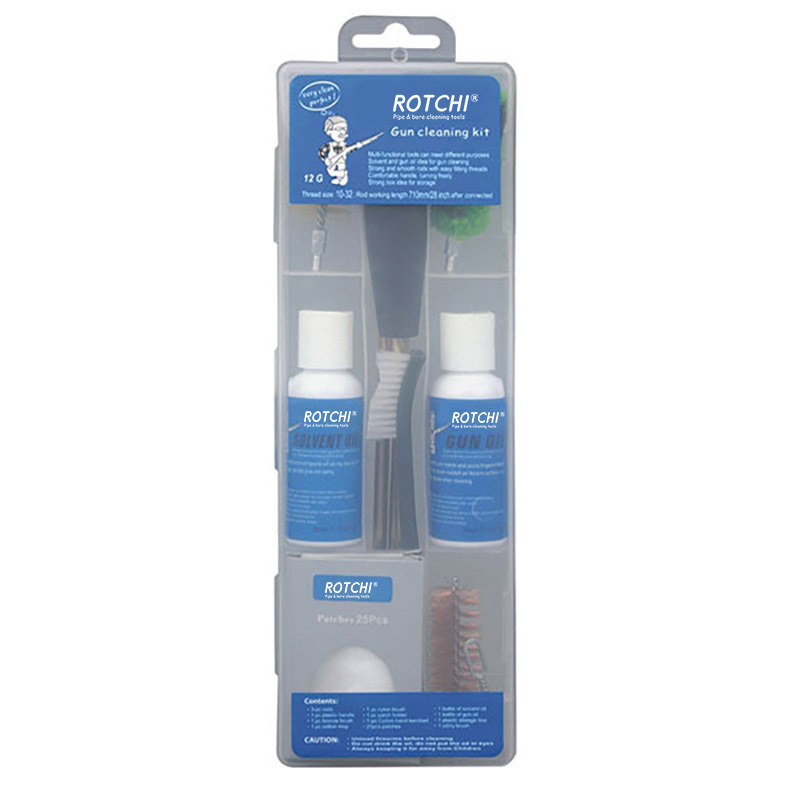 오일병이 포함된 투명 상자 공기총 총 청소 키트